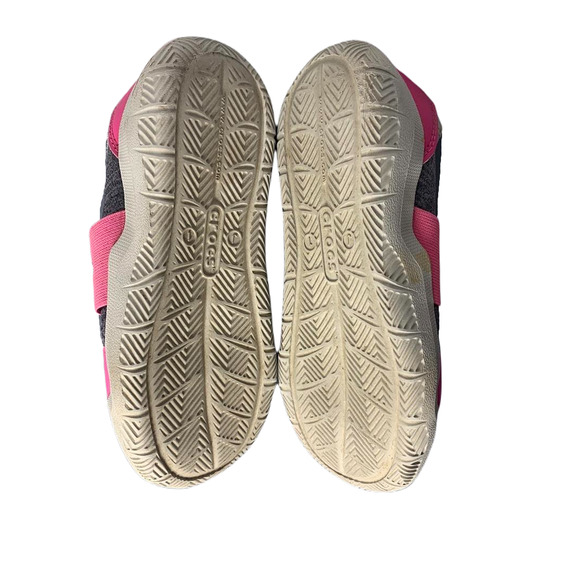 Crocs Girls Size 1 Athletic Slip-On Sneakers Pink & Gray - Picture 8 of 8